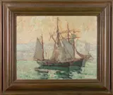 Morning calm by Robert Langley Hutton, Oil on board -, sold Jul 2024