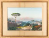 Capri - Gouache - 35 by Cesare Uva, Gouache, sold Jul 2024