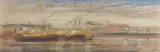 Laden barges on the Nile - Watercolour - 8 by Edward Lear, Watercolour, offered Jul 2024