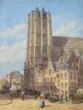 The Tower of St by Samuel John Hodson, 1875, Watercolour -47 x, offered Jul 2024