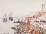 The Old Tyne by Victor Noble Rainbird, watercolor, sold Jul 2024