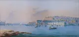 Port of Valletta by Vincenzo D'Esposito, watercolor, sold Jul 2024