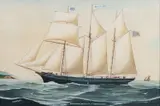 Brooklands Dartmouth by T. S. Willard, watercolor, sold Jul 2024