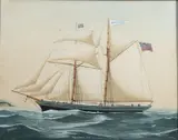 Annie Davey by T. S. Willard, watercolor, sold Jul 2024
