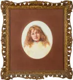 Head and shoulders portrait of a girl - Watercolour - 23 by Mabel B. Hill, 1899, Watercolour, offered Jun 2024