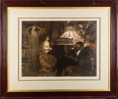 A Reverie: A Voice from far away - Artist's proof - 49 by Frank Bernard Dicksee, print (other), sold Jun 2024