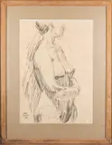 Untitled by Alec Wiles, 1987, Charcoal drawing, sold May 2024