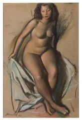 Untitled by James Stroudley, pastel and charcoal, offered Jun 2024
