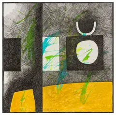 Untitled by Paul Rudall, 1997, oil and pen, offered Jun 2024