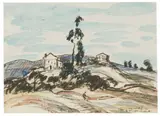 Untitled by Muirhead Bone, watercolour and crayon, offered Jun 2024