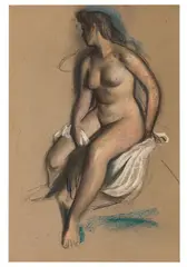 Untitled by James Stroudley, pastel and charcoal, offered Jun 2024