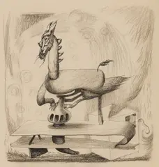 Untitled by Reuben Mednikoff, pencil and pen, offered Jun 2024