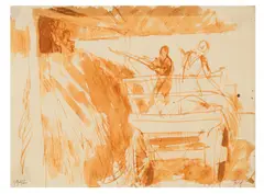 Untitled by Keith Vaughan, ink and wash, offered Jun 2024