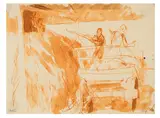 Untitled by Keith Vaughan, ink and wash, offered Jun 2024
