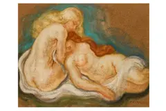 Untitled by Lorser Feitelson, oil on board, offered Jun 2024