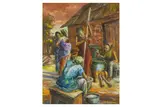 Untitled by Albert Osabu Bartimeus, oil on canvas, offered Jun 2024