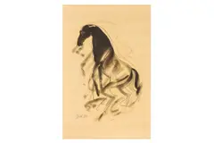 Untitled by Sunil Das, charcoal on paper, offered Jun 2024