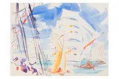 Untitled by Jake Sutton, watercolour and coloured, offered Jun 2024