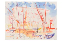 Untitled by Jake Sutton, watercolour and coloured, offered Jun 2024