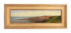 Northumberland coast by Frank Thomas Carter, Oil on panel, sold Oct 2023
