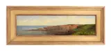 Northumberland coast by Frank Thomas Carter, Oil on panel, sold Oct 2023