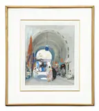 Figures in a turkish bazaar by Hercules Brabazon Brabazon, Pencil, watercolour and gouache, sold Oct 2023