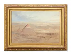 The second pyramid from the top of cheops by Henry Andrew Harper, Watercolour, sold Oct 2023