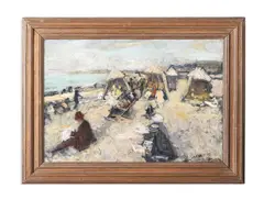 Sur la plage by Jacques-Émile Blanche, Oil on canvas Indistinctly signed and inscribed, sold Oct 2023