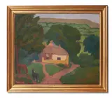 On luppitt hill by Robert Bevan, Oil on canvas, sold Oct 2023