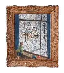 Looking at the snow by Christopher Richard Wynne Nevinson, Oil on canvas, sold Oct 2023