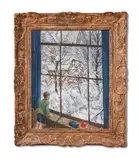Looking at the snow by Christopher Richard Wynne Nevinson, Oil on canvas, sold Oct 2023