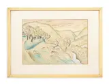 Spirit in an orchard by David Jones, Pencil, watercolour and bodycolour, sold Oct 2023