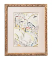 Nant-y-bwch iii by David Jones, Pencil and watercolour, sold Oct 2023