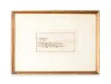 Near kalabsha by Edward Lear, Pen and ink and wash, sold Oct 2023