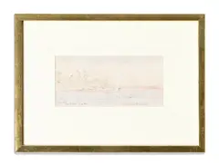 Manfalut by Edward Lear, Pen, ink and wash, sold Oct 2023