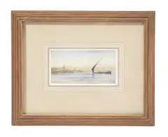 Near kalich by Edward Lear, Watercolour and ink heightened with white, sold Oct 2023