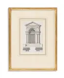 Design for a neo-classical entrance and doorway by Thomas Sandby, Pencil, pen and grey ink, and grey wash on paper, sold Oct 2023