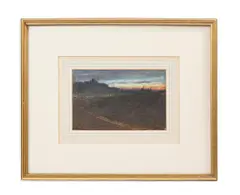 The citadel, cairo at dusk by Albert Goodwin, Watercolour heightened with white, sold Oct 2023