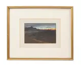 The citadel, cairo at dusk by Albert Goodwin, Watercolour heightened with white, sold Oct 2023