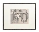 Horse dealers at the barbican (barbican no. 2) (dry 35) by Robert Bevan, Lithograph, sold Oct 2023