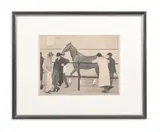 Horse dealers (ward's repository no. 1) (dry 33) by Robert Bevan, Lithograph, sold Oct 2023