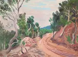 The little railway, martigues by Augustus John, 1928, oil, sold Jul 2023