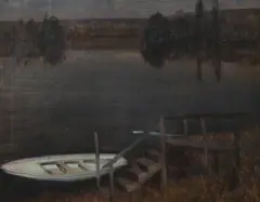 Dusk at the river morning by Harold Speed, Oil on canvas, offered Jul 2023