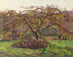 Clarence gardens (le jardin) by Harold Gilman, Oil on canvas, offered Jul 2023