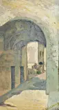 Archway by Noël Coward, oil, sold Jul 2023