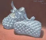 Maxie's boots by Eliot Hodgkin, oil, sold Jul 2023