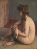 The artist's muse, study of a female nude by Anthony Devas, oil, offered Jul 2023