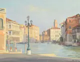 The grand canal by Julian Barrow, oil, sold Jul 2023