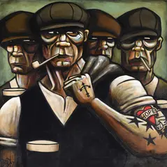 Untitled by Terry Bradley, oil, sold Jul 2023