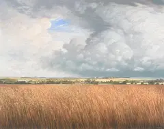 Aldwincle and titchmarsh, northamptonshire by James Lynch, oil, sold Jul 2023